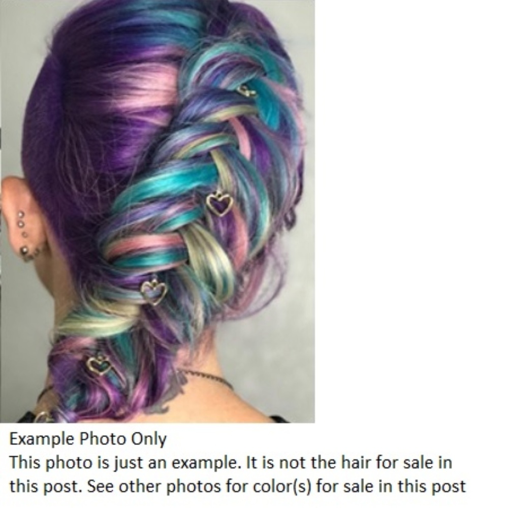 Light Blue 4 Hair Extensions - Picture 7 of 8